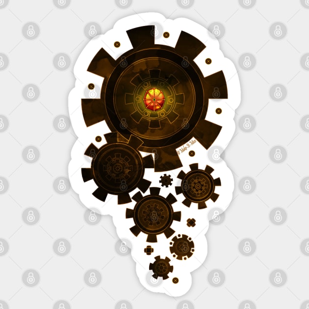 Steampunk Gears Sticker by Make-It-Mico